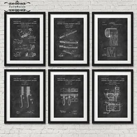 water closet toothpaste toilet paper patent poster vintage canvas print wall art pictures for modern home bathroom cuadros decor