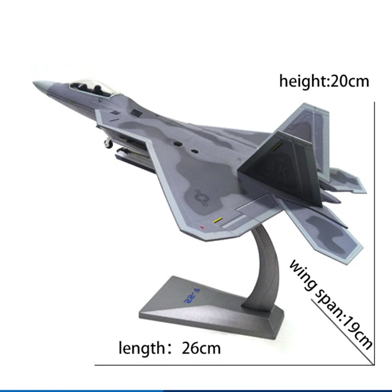 1/72 масштаб сплава Истребитель F 22 ВВС США самолета F22 Raptor модели игрушки Для детей