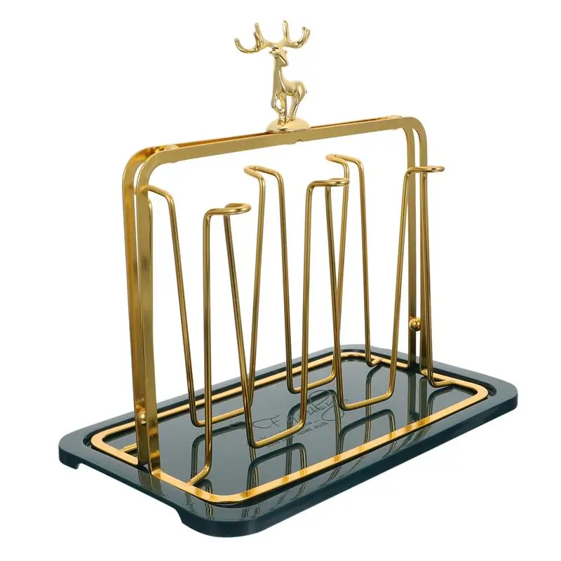 

1 Set of Glassware Rack Desktop Cup Organizer Cup Storage Shelf Glass Cup Holder for Home Living Room Kitchen