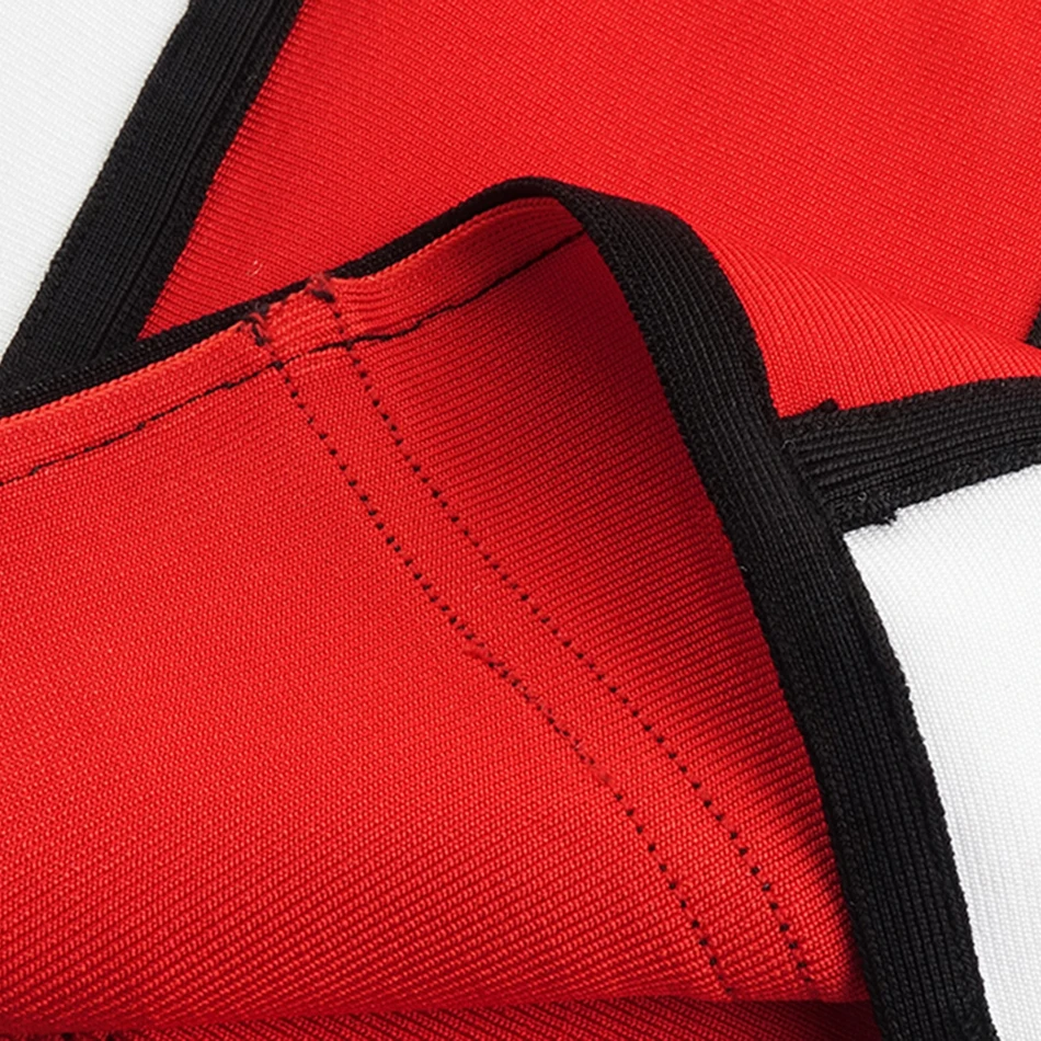 

Free Shipping 2021 New Women Summer Bandage Dress Sexy V-neck Halter Halter Bodycon Color Block Dress Celebrity Club Party Dress