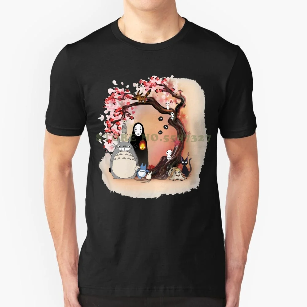 

Футболка модная рубашка Бесплатная доставка Studio ghiспектр-мужская женская футболка-Totoro spiriaway Аниме подарок