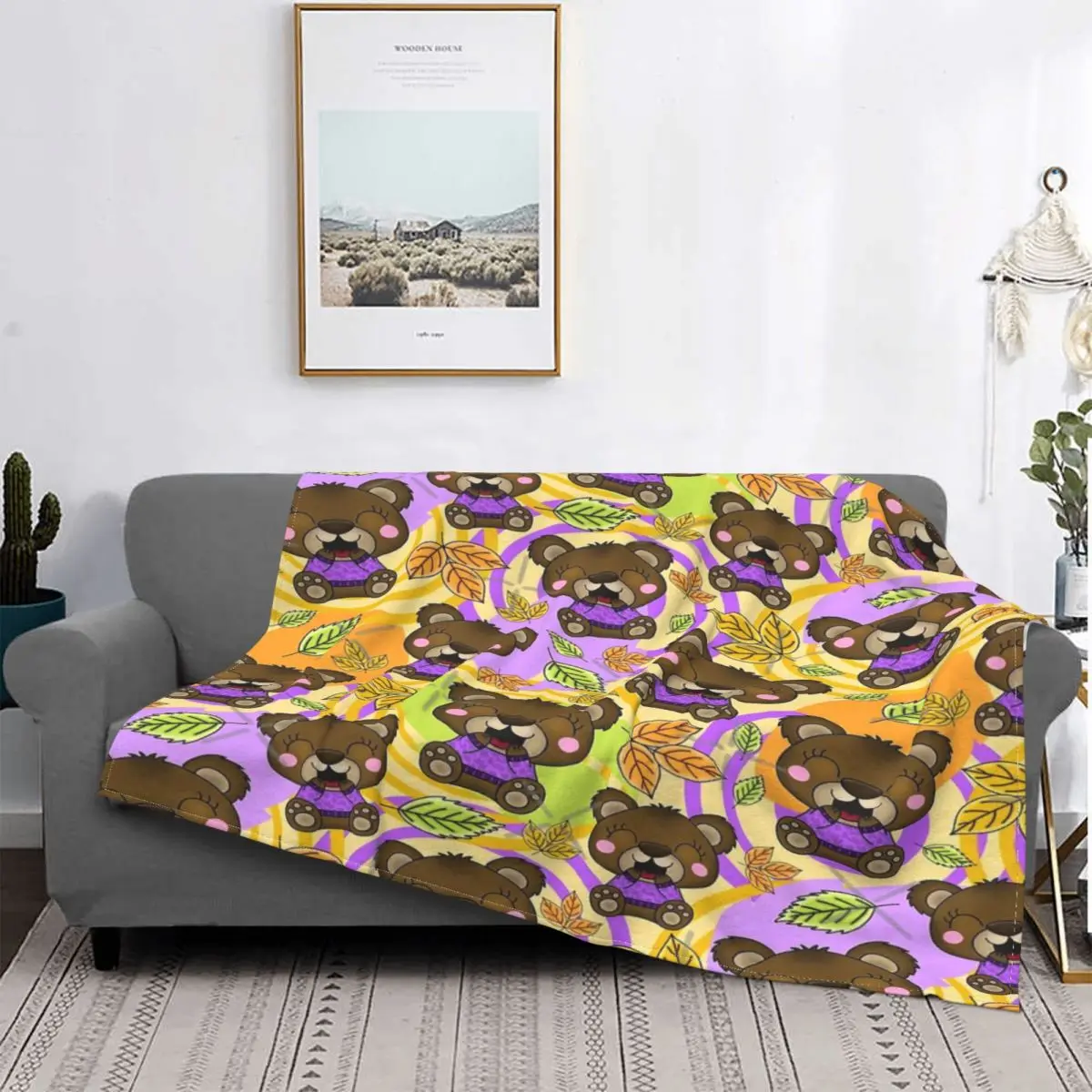 

Persephone-Manta de oso a cuadros, colcha para cama, toalla de playa, manta de muselina, picknics