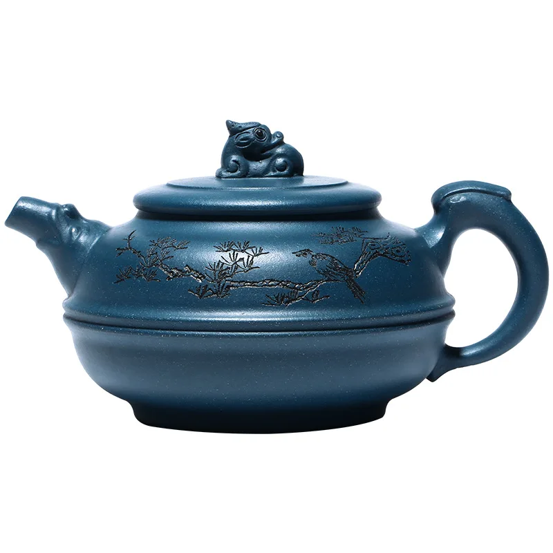 

Yixing purple clay teapot, pure handmade raw ore, Tianqing clay pine, wind boiled tea pot, household skill tea making set