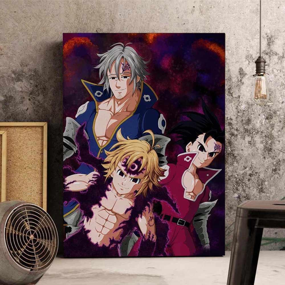 

Japan Anime The Seven Deadly Sins Poster Meliodas TV Show Painting Pictures Prints Canvas Modern Wall Art Bar Cafe Home Decor