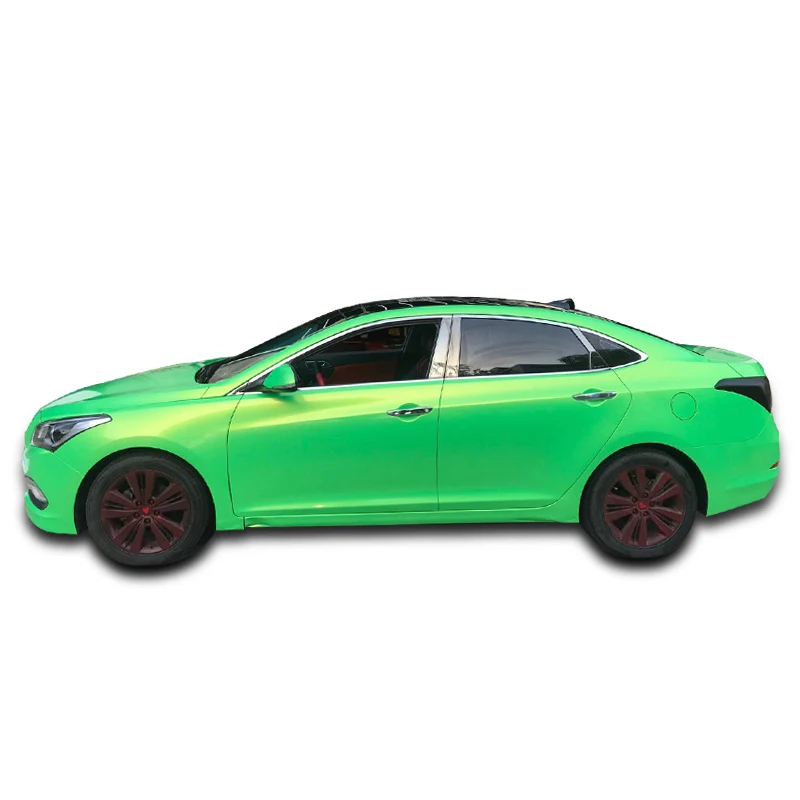 

3M/5Mx1.52M Gloss Pearlescent Apple Green Decals Car Body Hood Sticker Wrap Vinyl Film Roll Air Release Film Motorcycle Decals