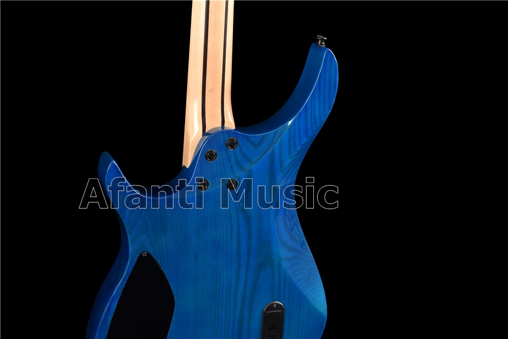 

Afanti Music Headless Electric Guitar with Active Pickups, Ash Body, Quilted Maple Top (PWT-823)