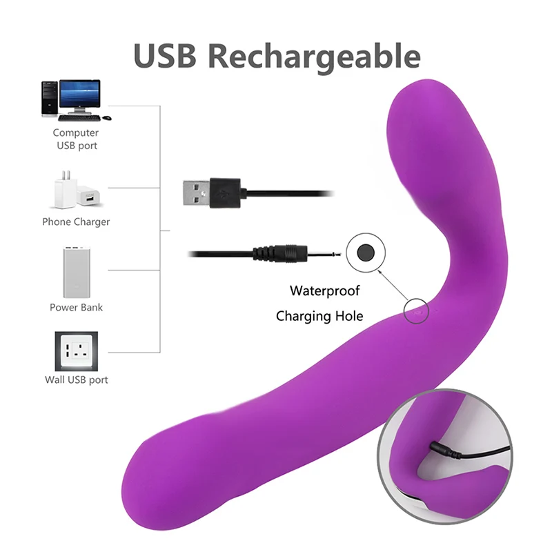 Перезаряжаемая Анальная пробка для секса Вибраторы с двойным 10 вибрациями