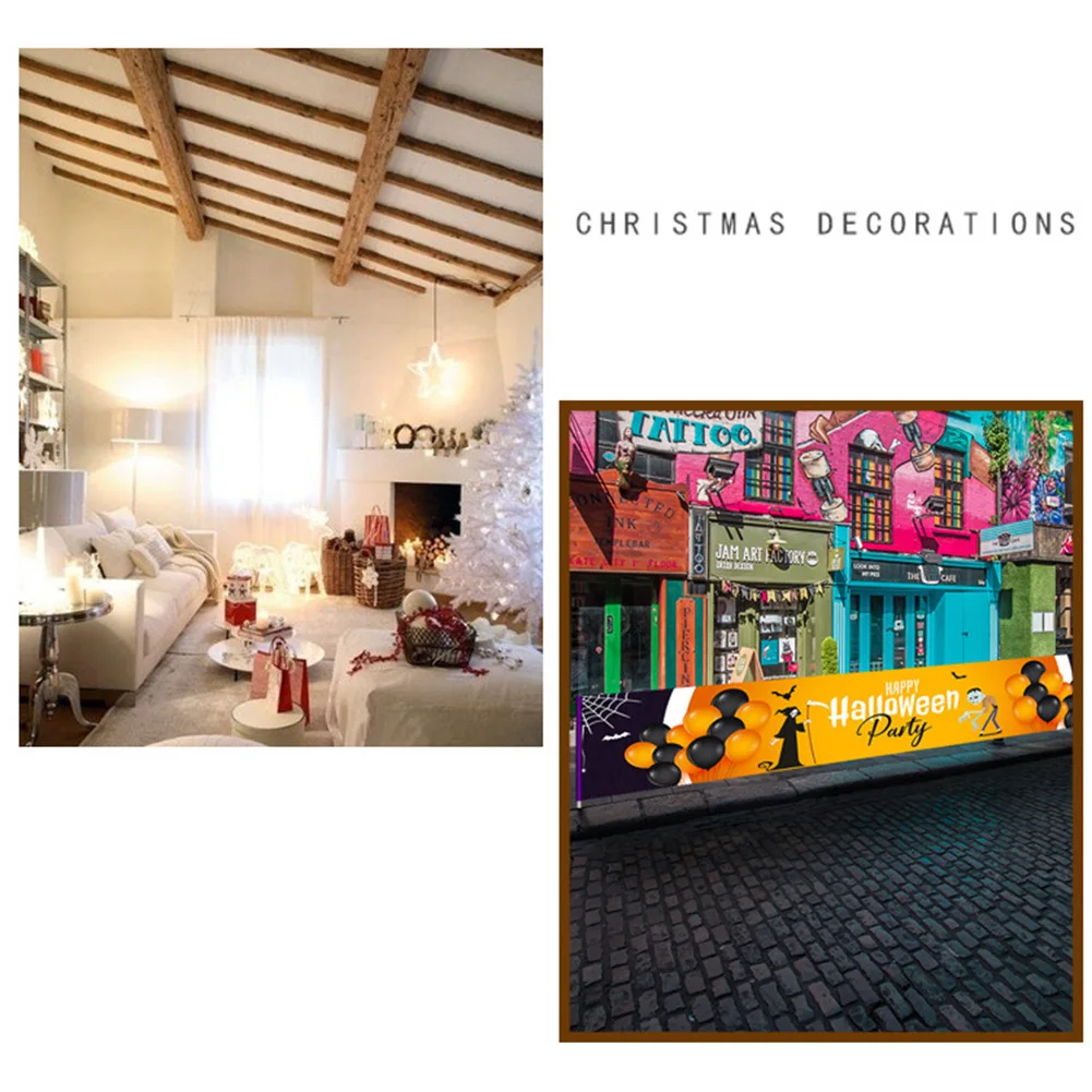 

Christmas Halloween Birthday Graduation Letters Print Banner Non-woven Hanging Flag Christmas Festival Party Decoration