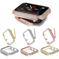 new luxury crystal diamond case for apple watch 6 5 4 se 44mm 40mm high end watch case for iwatch 3 42mm 38mm diamond metal case