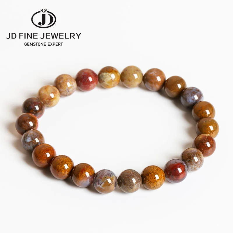 

JD Natural Korea Jade Bracelet For Women Men Natural Coffee Color Stone Bracelet & Bangle Handmade Healing Reiki Jewelry