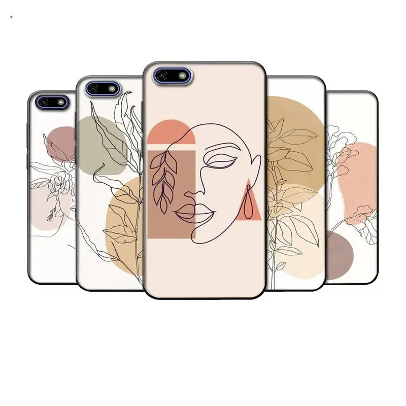 

Abstract and simplified art Phone Case For Redmi 4X 5plus 6 7 8 9 A Note 9s 4 8 T 9 10 pro Cover Fundas Coque