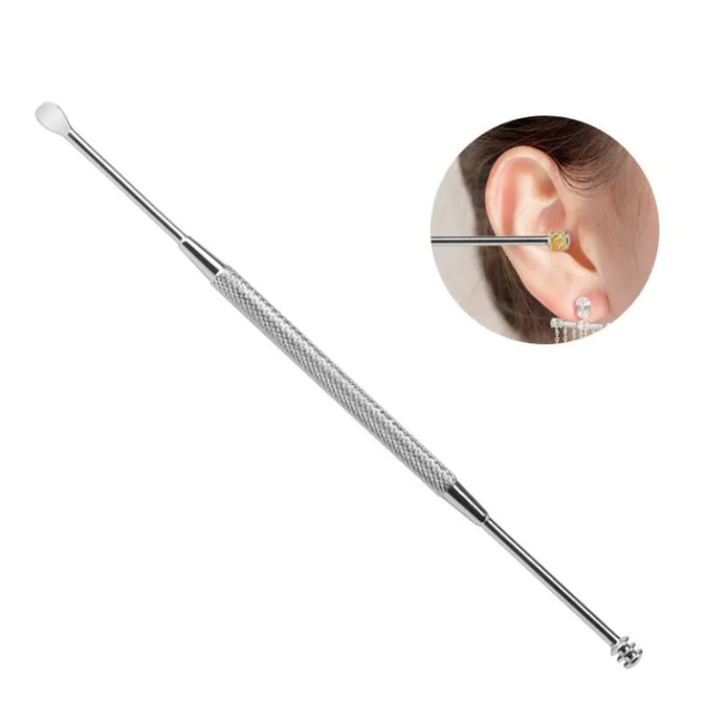 Двухсторонняя спиральная ложка для ушей из нержавеющей стали 1 шт. средство