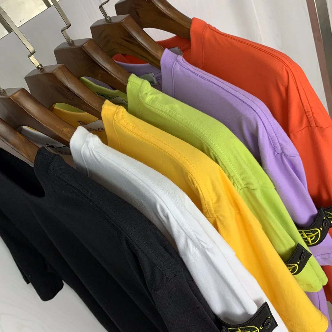 

2021 Summer Stone Island Basic Compass Armband Short Sleeve T-shirt Men Women Tee | 8209