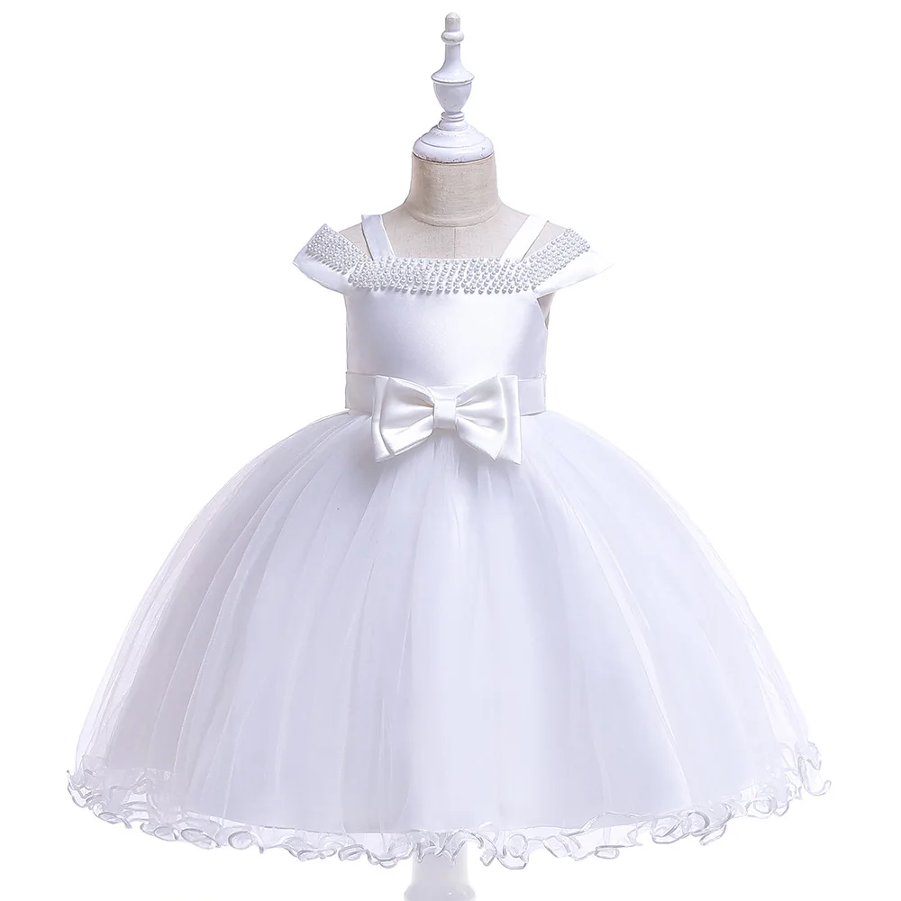 Женское кружевное атласное платье-пачка с открытыми плечами на возраст 6-10 лет |