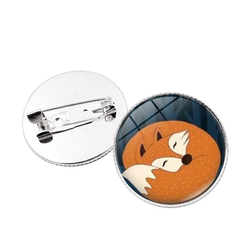 1 шт. брошь в виде мультяшной лисы булавки с милыми рисунками животных лесу
