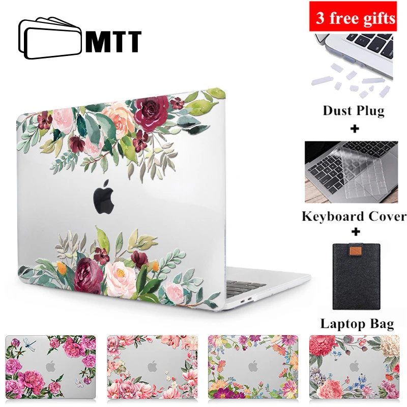 МТТ Акварель Цветы Crystal Case для Macbook Air 13 дюймов retina A1932 для apple macbook pro 13 15 Touch Bar A1989 A1990