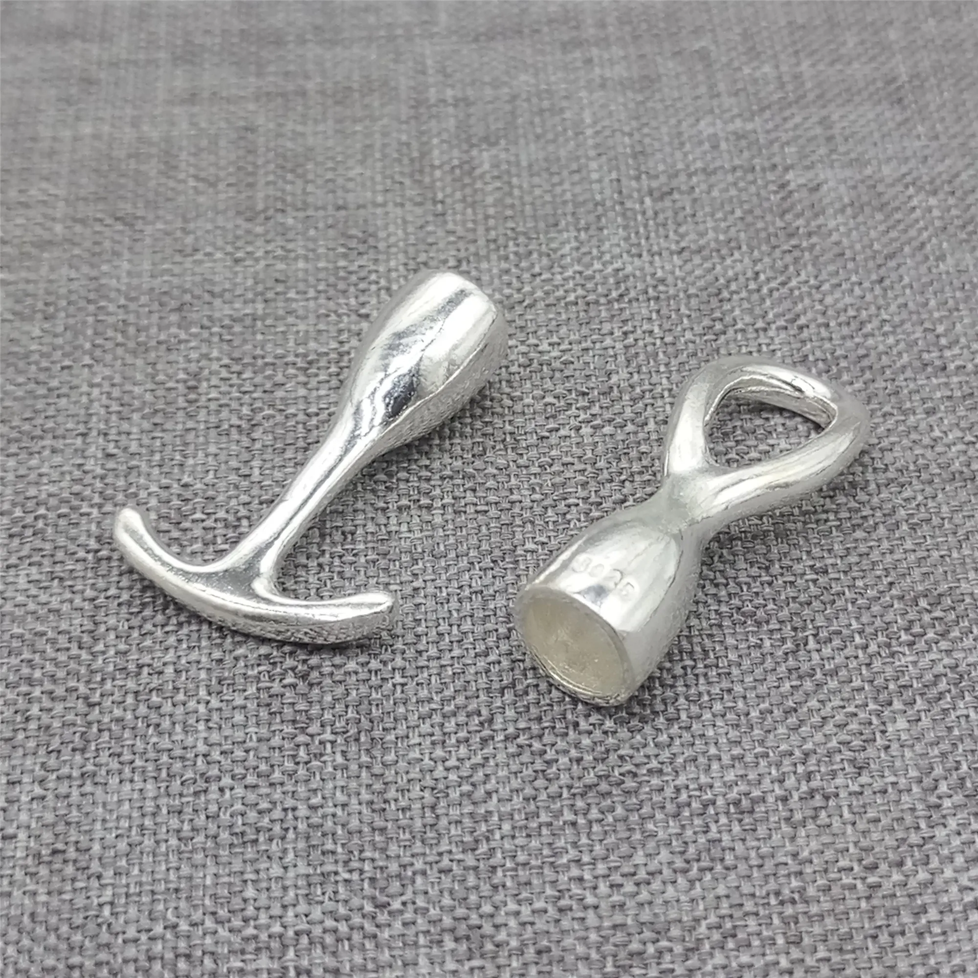 925 пробы Серебряный кожаный шнур с застежкой дизайнерская гладкая блестящая