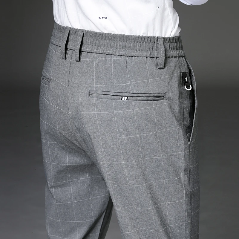 Брюки мужские прямые тонкие повседневные модные деловые Костюмные штаны в