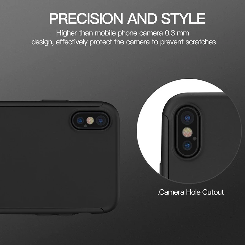 UPaitou Cases for iPhone SE 2020 11 Pro XR X XS Max 8 7 6 6S Plus Hard PC Case Luxury 360 Degree Full Cover with Tempered Glass |