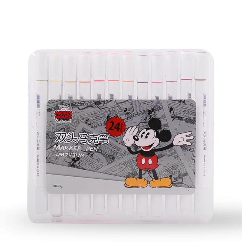 Дисней мультфильм масляный маркер Микки арт маркеры кисть Маус двойная головка