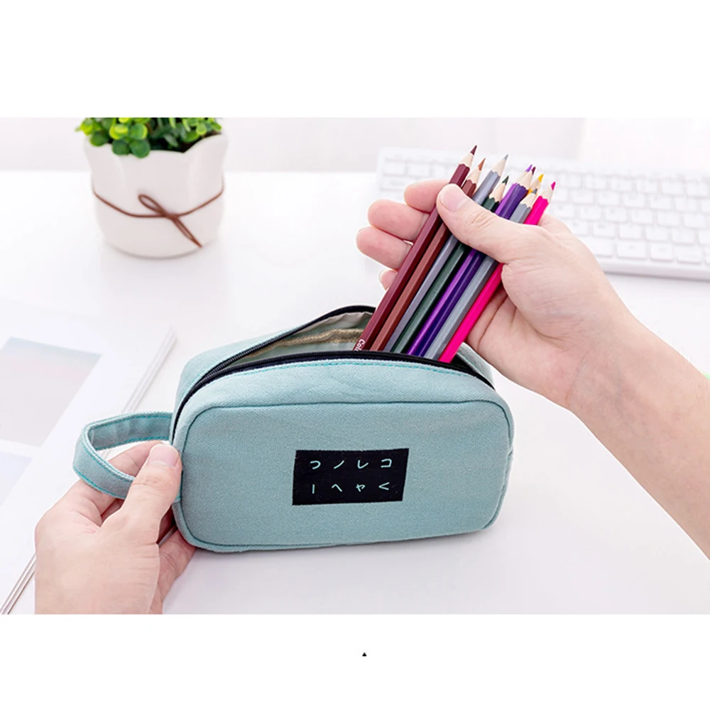 Пенал чехол для хранения большой емкости ткань Оксфорд ручка сумка макияжа