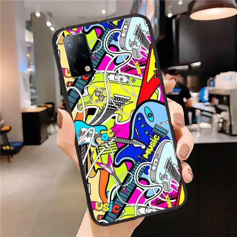 

Music Abstract Phone Case for Huawei P20 P30 P40 Pro Cover P Smart 2019 2020 P10 P9 Lite 2016 2017 Fundas Coque Etui