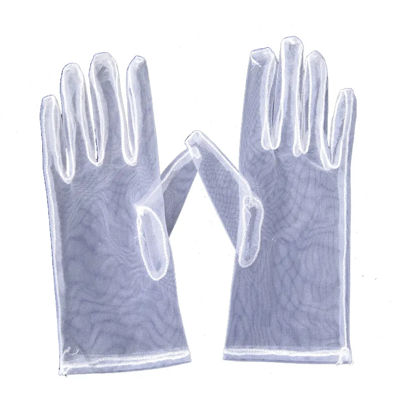 

Сексуальные прозрачные тюлевые перчатки, кружевные сетчатые варежки с закрытыми пальцами, женские тонкие рукавицы, элегантные аксессуары ...