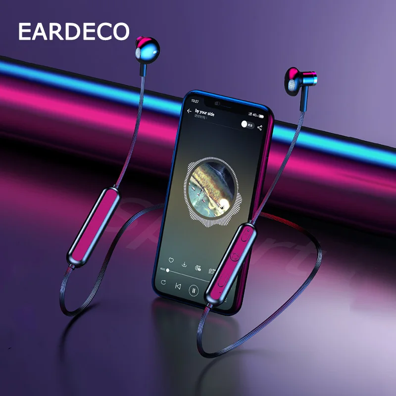 Магнитные беспроводные наушники EARDECO, Bluetooth наушники, спортивные беспроводные наушники, Bluetooth гарнитура, наушники с микрофоном
