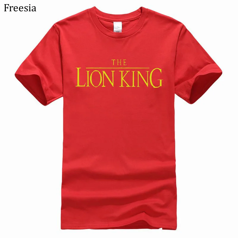 Футболка мужская хлопковая с коротким рукавом Повседневная рубашка принтом льва