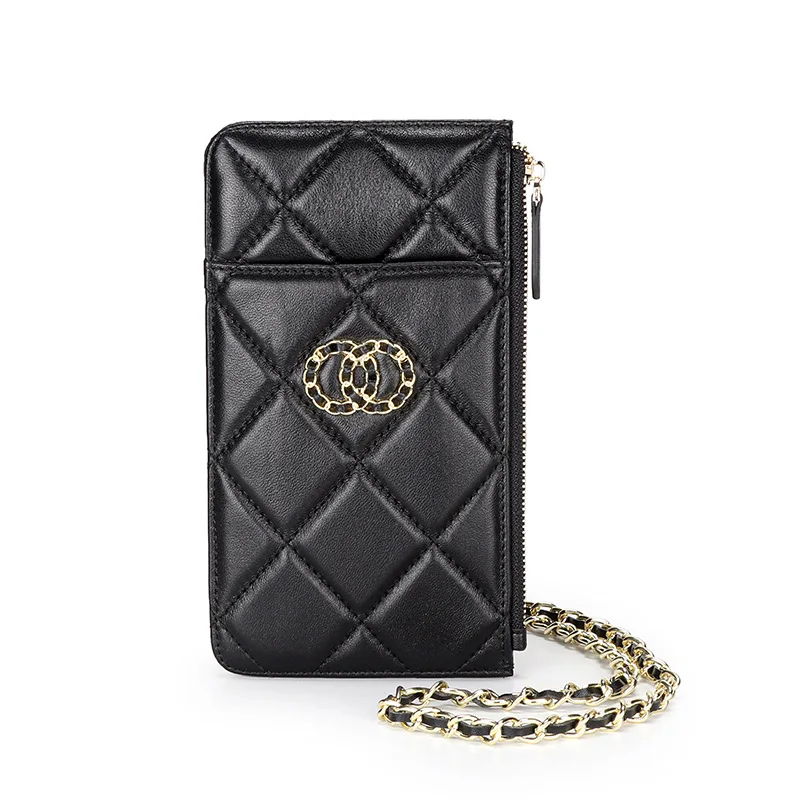 

Luxury Brand Handbag Sheepskin Leather Phone Bag Designer Card Wallet Purse Women Crossbody Bags Cellphone Pouch for iphone 12