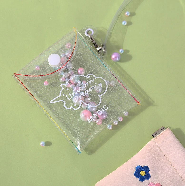 Местный запас кошельки для монет сумка мини кошелек модный с пряжкой прозрачный