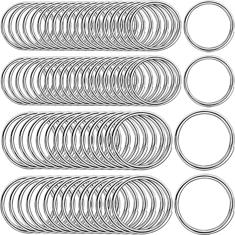

40pcs 25 Mm Open Jump Rings Double Loops Split Key Rings Stainless Steel Connectors for DIY Jewelry Making Findings Accessories