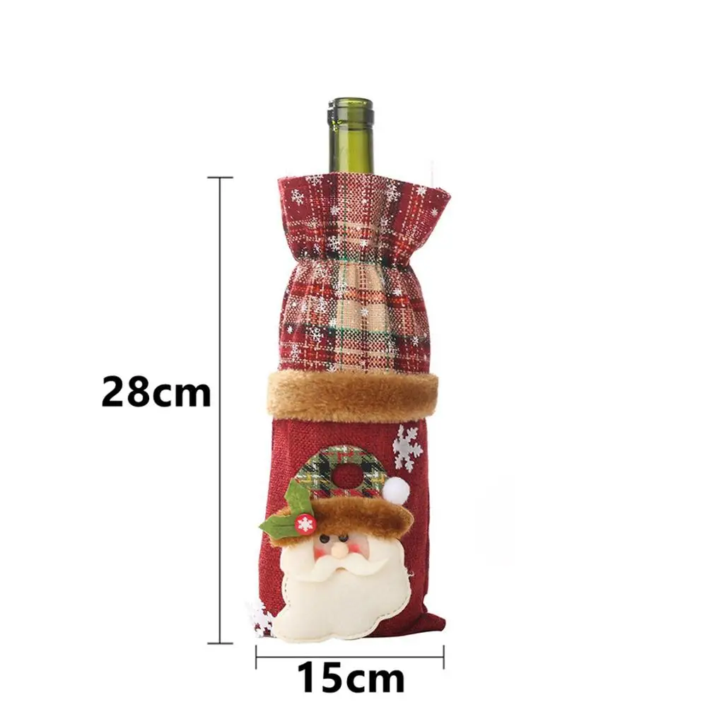 Wine Holder 1 Taoup 1 шт. мультяшная Рождественская Подарочная коробка Упаковка металлические рождественские украшения Декор для дома Noel Navidad Санта Клаус рождественские Вечерние - Цвет: Wine Holder 1