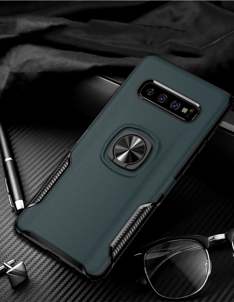 Lamorniea для samsung Galaxy S10 чехол металлическое кольцо автомобильная подставка силиконовый чехол для телефона samsung Galaxy S10 S8 S9 Plus S10E Note 8 9