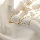 Ожерелье с кулоном Фигаро для мужчин и женщин, ювелирное изделие в стиле хип-хоп, из нержавеющей стали, персонализированное ожерелье-чокер под заказ