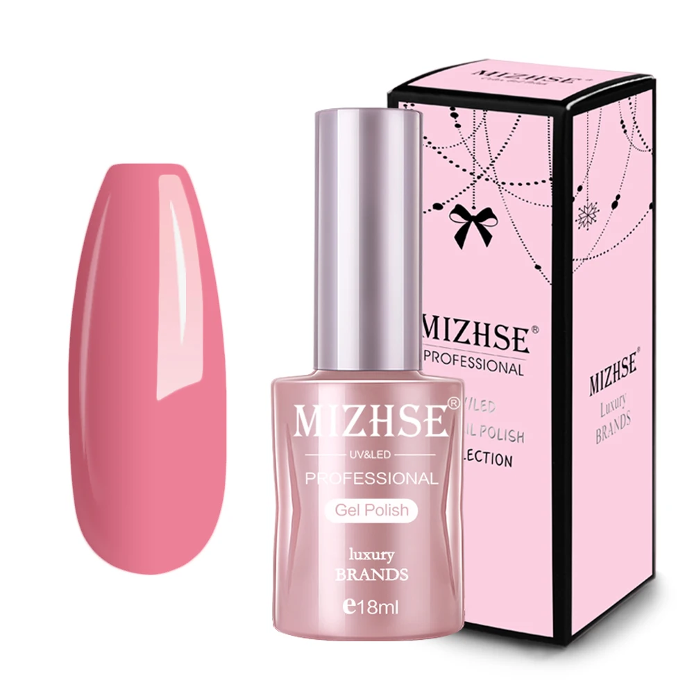 6 MIZHSE Розовый Цветной Гель-лак нужен сухой УФ/светодиодный светильник с УФ Vernis Полупостоянный праймер верхнее покрытие поли гель лак для ногтей, маникюр - Цвет: 6