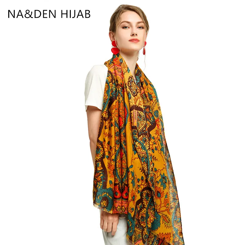 1 шт. с цветочным принтом шарфы мусульманский шарф однотонная shalws новая вискоза