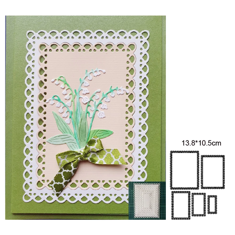 

Lace Frame Metal Cutting Dies Stencils dies for DIY Scrapbooking Paper Craft Decoration Embossing Die Cut Craft Dies 2021 NEW