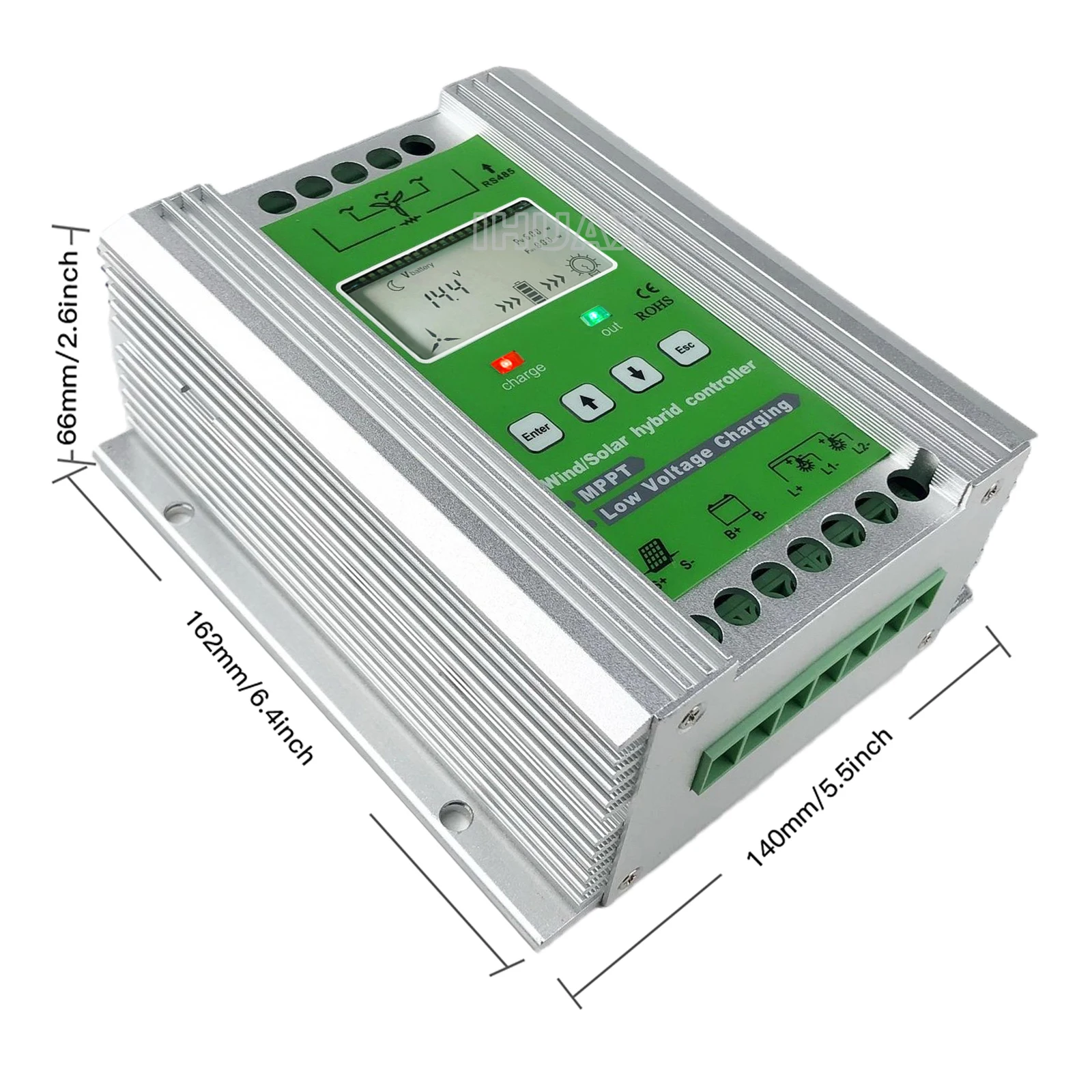 MPPT Wind Solar Hybrid system Controller 12V 24V 48v apply for1000w 800W 600W wind turbine generator +600W 800w solar panels |