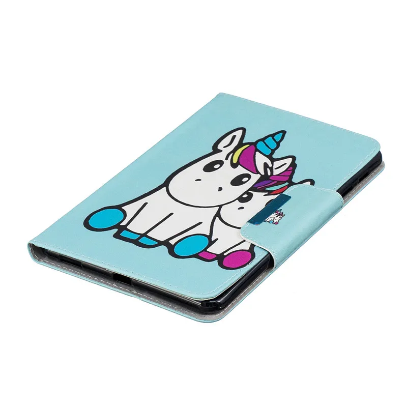 Kawaii Единорог панда кожаный чехол для планшета Samsung Galaxy Tab A 8 0 дюймов (2018) SM-T387 T387V T387P