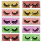 Новогодняя распродажа, ресницы из искусственной норки, блестящая коробка, оптовая продажа, ресницы 10 парлот, натуральный макияж, искусственные ресницы, Набор накладных ресниц оптом