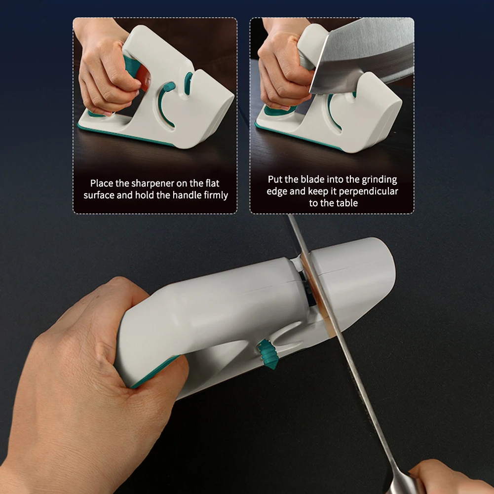 

4 In 1 Practical With Handle Portable Durable Anti Slip Multifunction Home Scissor Grinding Manual Kitchen Cutter Sharpener