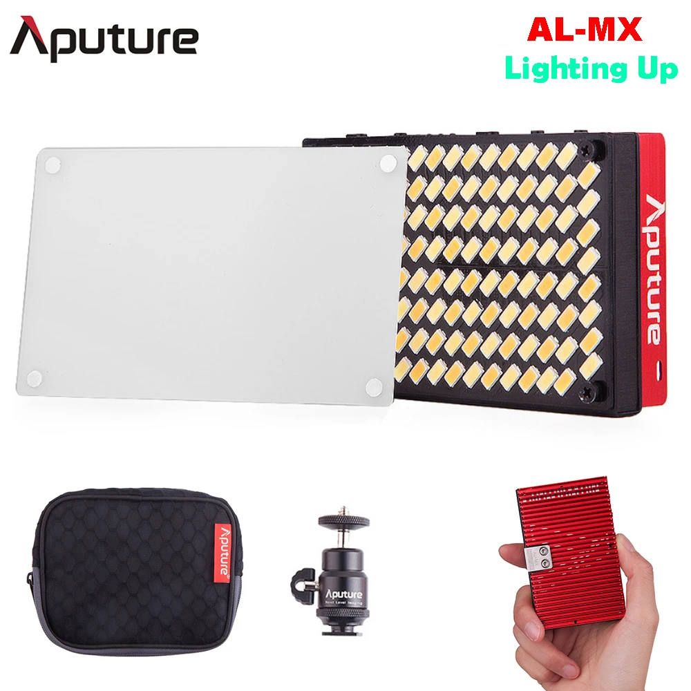 AL-MX Aputure AL-MX светодиодный видео цветовая температура 2800-6500k TLCI/CRI 95+ накамерный заполняющий светильник карманного размера крошечный светодиодный светильник ing для DSLR - Цвет: AL-MX