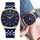 Часы наручные CURREN мужские кварцевые, спортивные модные повседневные деловые с автоматической датой из нержавеющей стали