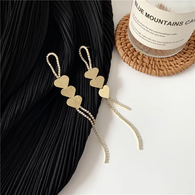 

South Korea Temperament Contracted Love Long Tassel Earrings, In 2020 The New Tide Of Fashion Earring Female Jewelry Accessories