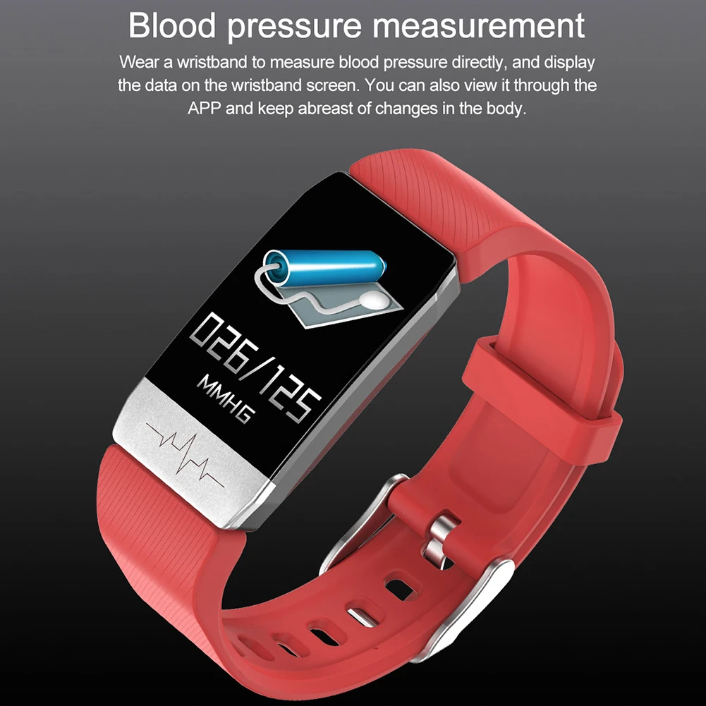 Умный спортивный браслет контролирует измерение температуры тела ЭКГ + ФПГ