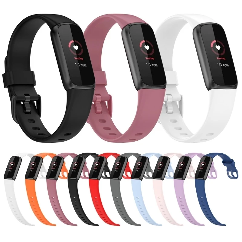 

Силиконовый ремешок для наручных часов Fitbit luxe, мягкий спортивный сменный водонепроницаемый браслет с петлей для впитывания пота
