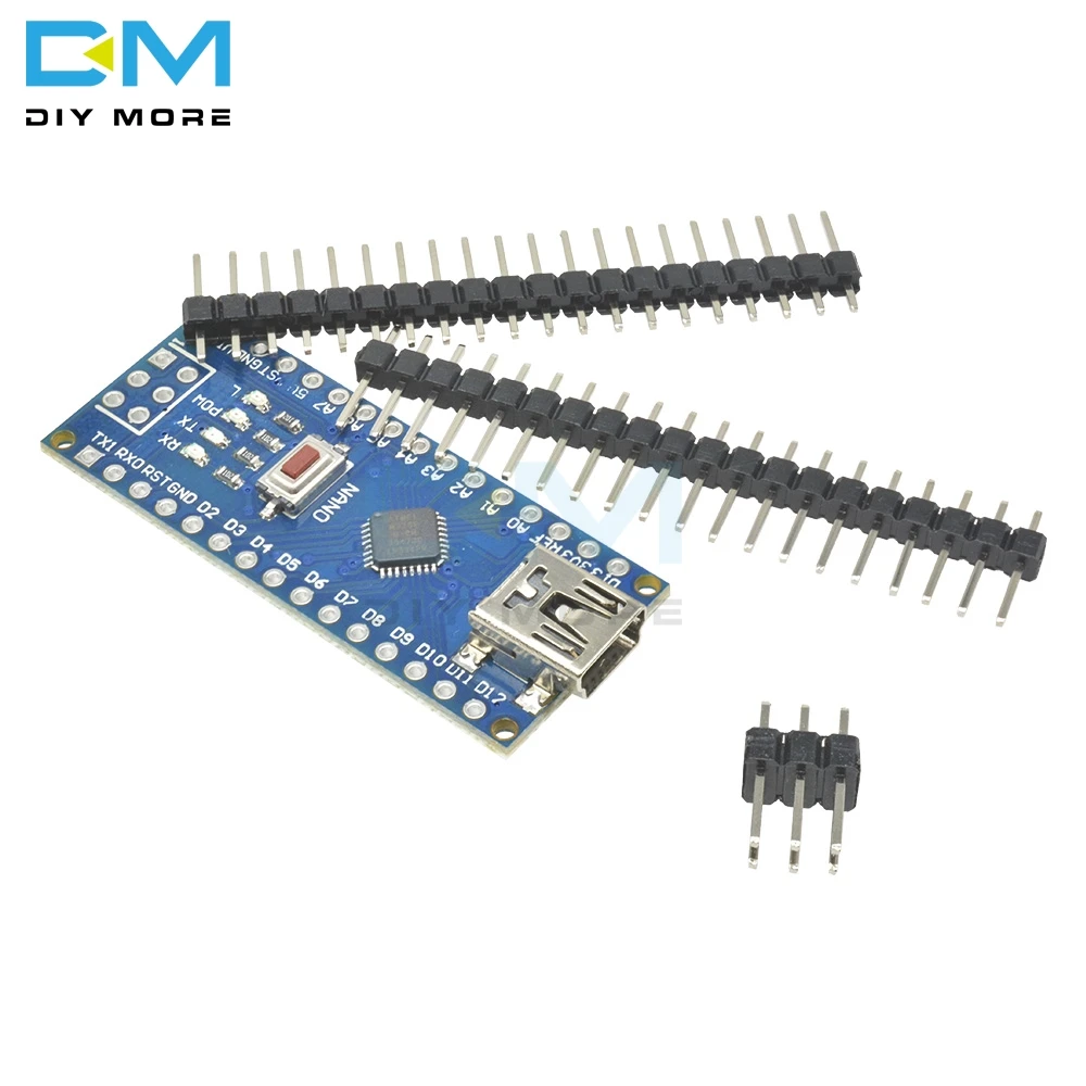 Плата контроллера Mini USB CH340 Nano 3 0 ATmega328P плата совместимая с Arduino USB-драйвер V3.0 ATmega328 |