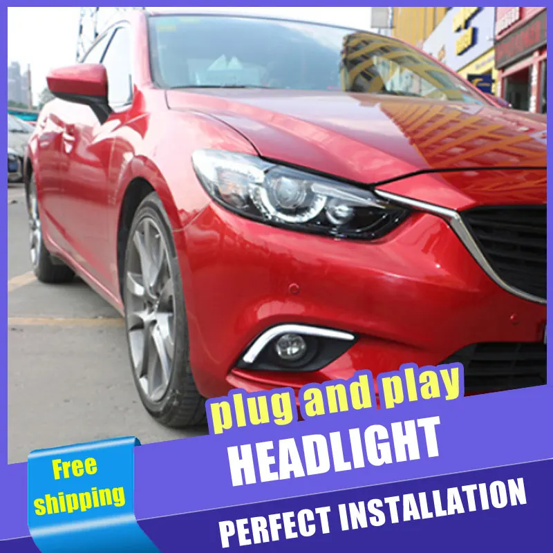 2 шт. автомобильный стиль светодиодный фары для Mazda 3/Axela 14-16 для Axela Головной фонарь светодиодный DRL Объектив двойной луч H7 HID Xenon bi xenon объектив