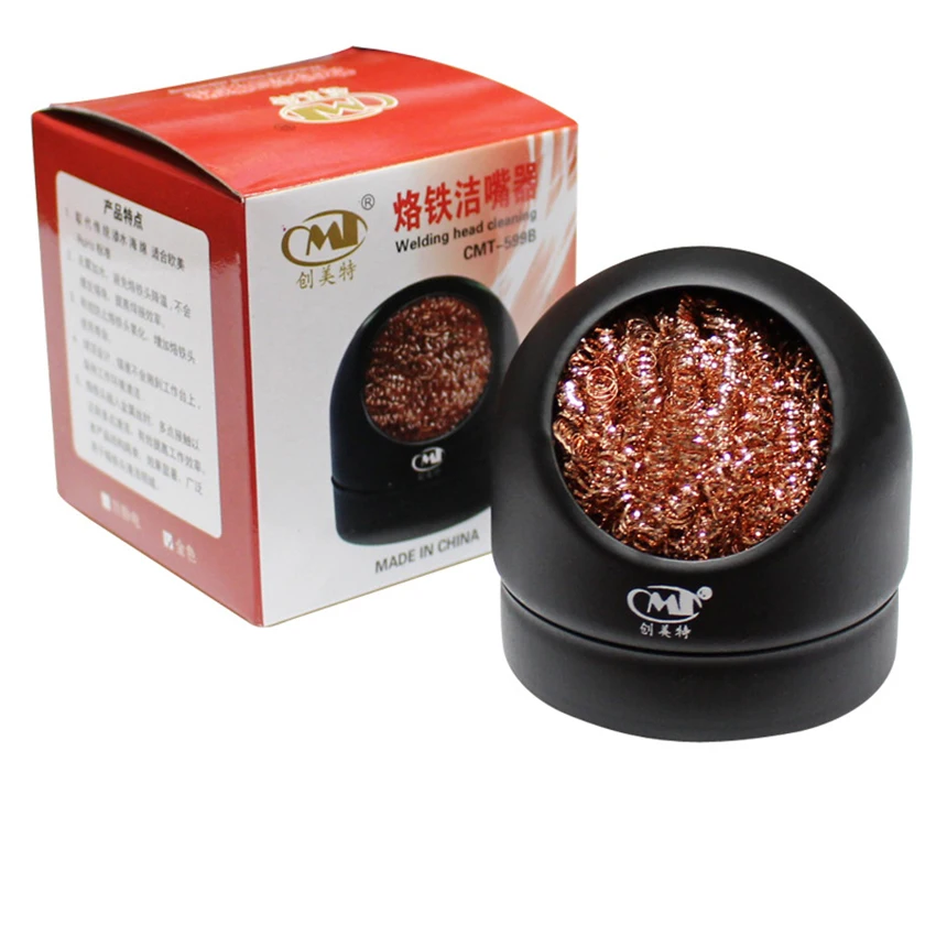 

Wire-type Soldering Tip Cleaner Solder Tip Cleaning Wire and Holder Soft Good Elasticity Tip Cleaner Remover No Water Needed